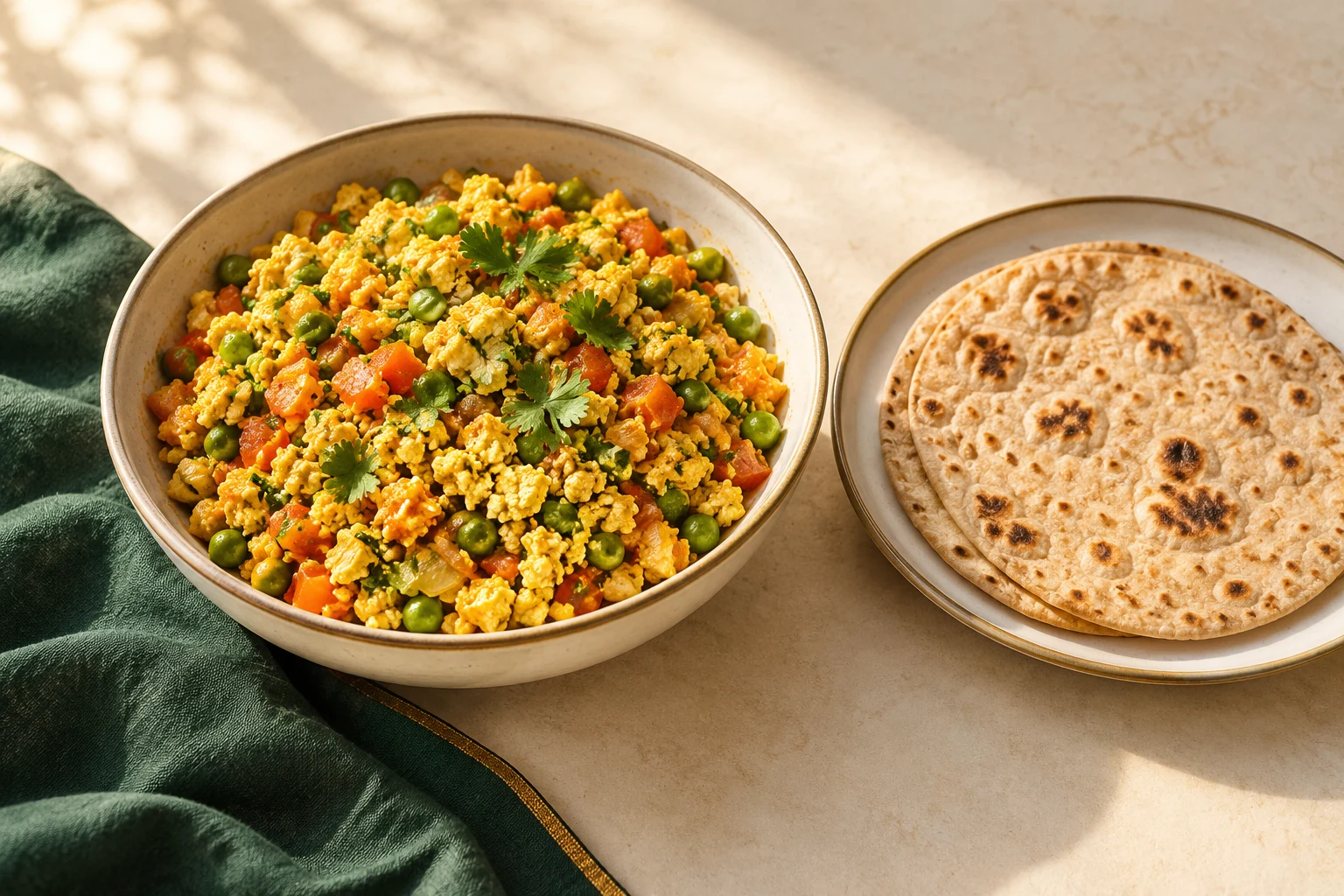 Illustrative serving idea: Tofu bhurji