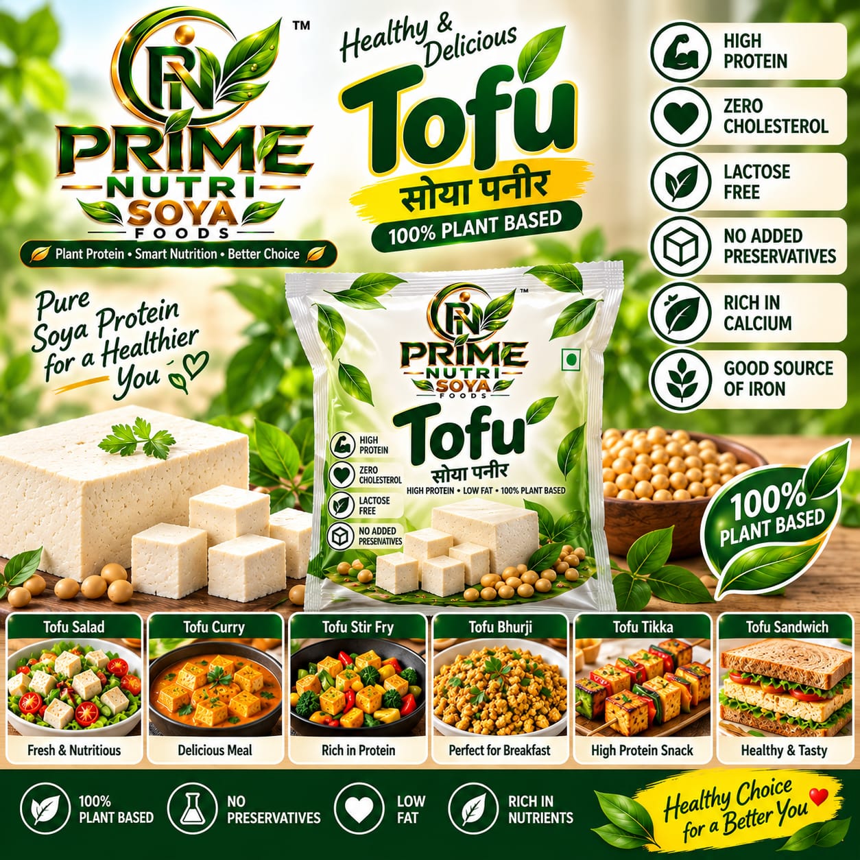 Tofu / Soya Paneer — Prime Nutri Soya Foods product poster